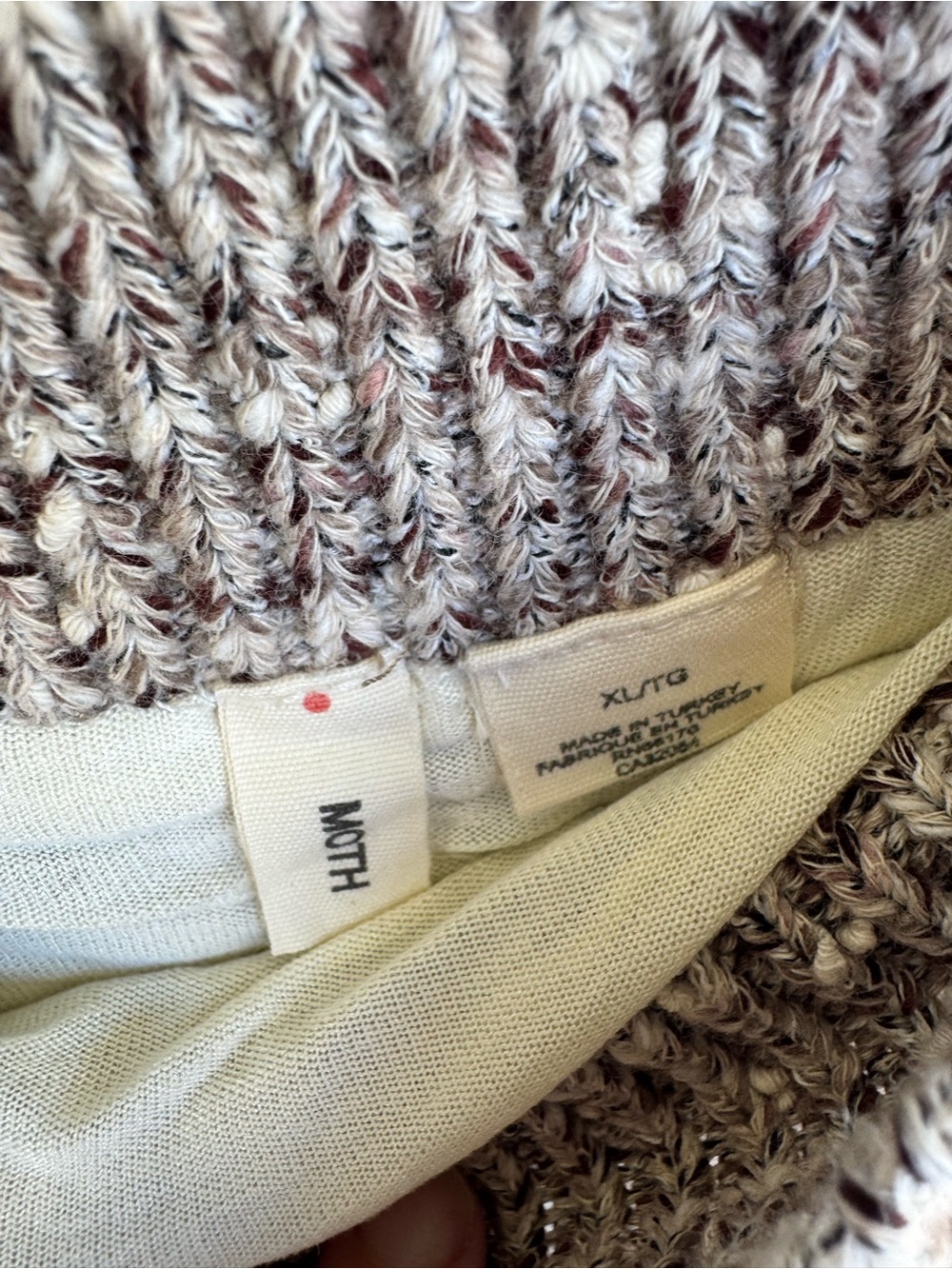 Moth Taupe-Brown Knit Midi Skirt - Picture 2 of 11